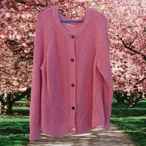 Maurices Cardigan Sweater Pink Button Down Size 3X